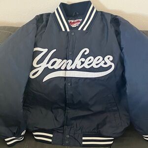 Men’s Majestic Authentic Navy and White Jacket